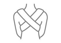 Crossable shoulder straps illustration